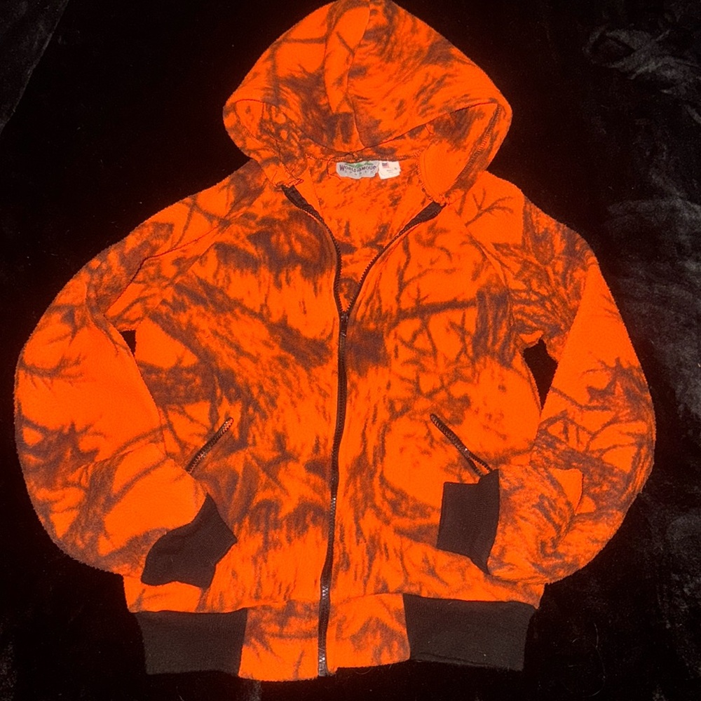 World, famous sports fleece hunting jacket size small